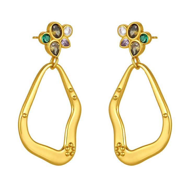 BOUCLES D'OREILLES LOLA DORÉES pour la vente par fyb jewelry