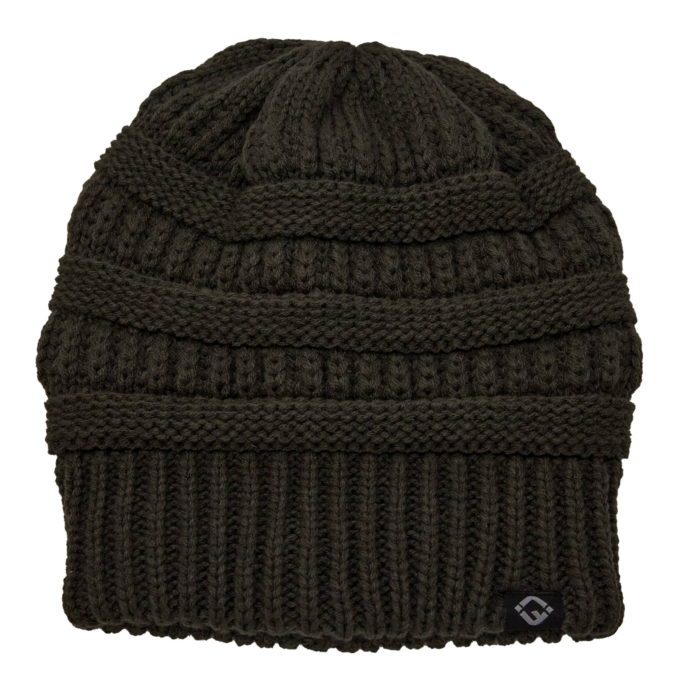 Funky Junque – Gorro - Mulher por atacado – Gorro FJ Cetim Canelado Sólido - Carvão3