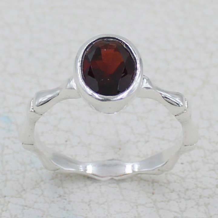 Beautiful Garnet Jewelry, Women Ring for wholesale by Silvex Jewelry