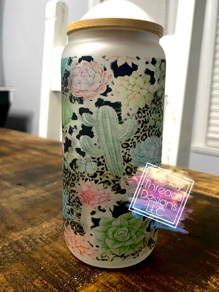 Sukkulente Libby Can aus Glas für den Großhandel von Trendy Threads Designs LLC