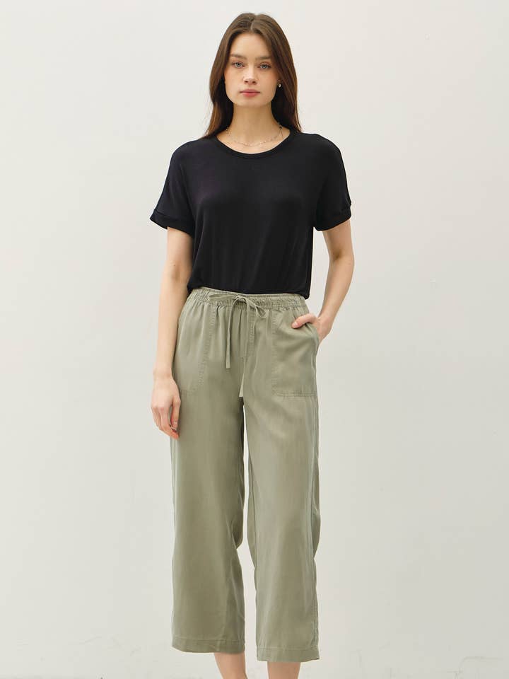 Be Cool - Wholesale Pants - Women's - TENCEL DRAWSTRING WIDE LEG PANTS