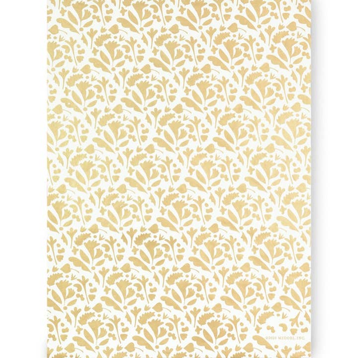 MIDORI Inc. - Wholesale Flat Wrap - Shapes Cream and Gold Foil1