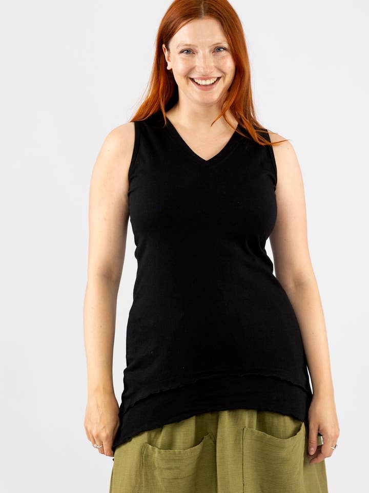 Top sin mangas de línea larga de helecho para venta al por mayor de Wicked Dragon Clothing