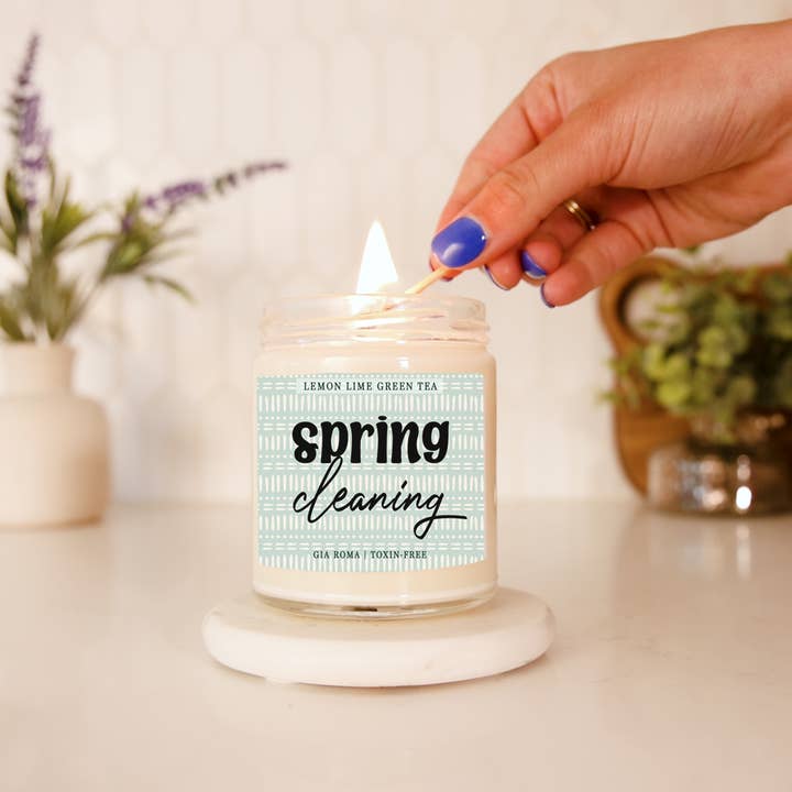 Gia Roma - Vendita all'ingrosso Candela in vasetto - Candele pasquali retrò con graziosi barattoli profumati alla soia primaverile10