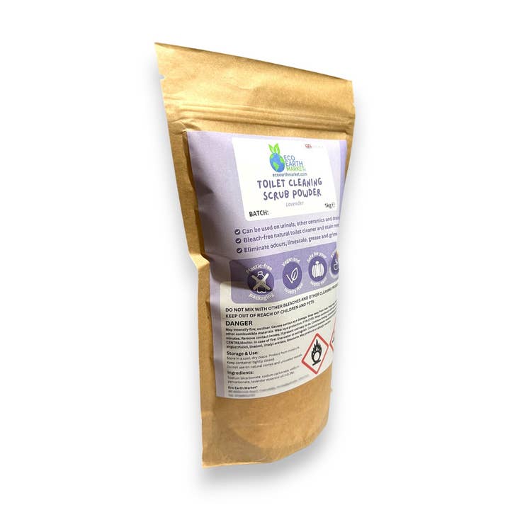 Eco Earth Market - Wholesale Toilet Cleaner - Lavender Toilet Cleaning Scrub Powder 1kg1