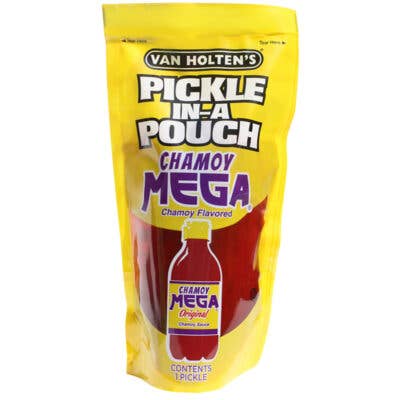 Grandpa Joe's Candy Shop - Wholesale Pickled Vegetables - Van Holten's Chamoy Mega Pickle Pouch, 12ct