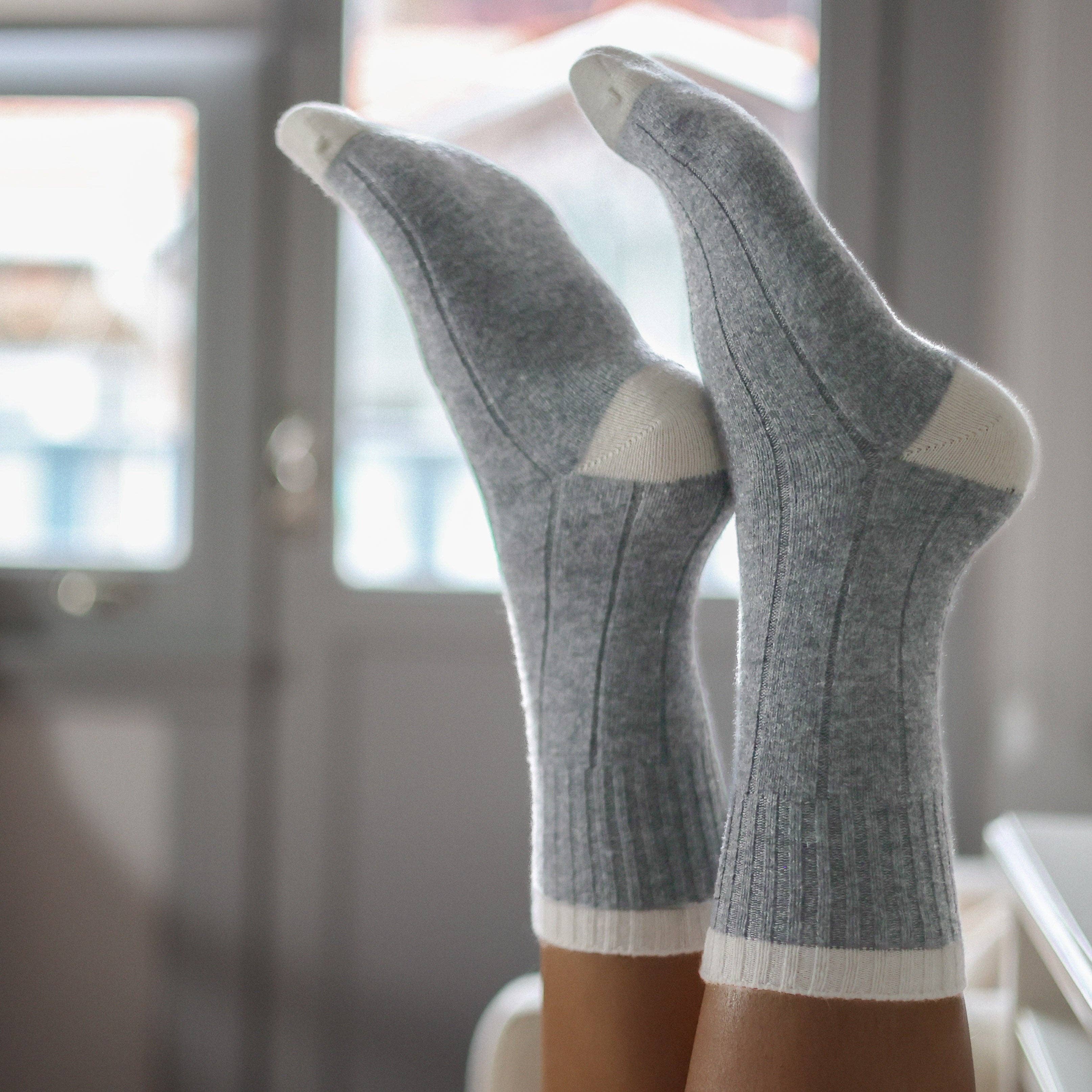 KLUE - Wholesale Socks – Women's - KLUE merino wool banded socks | Grey