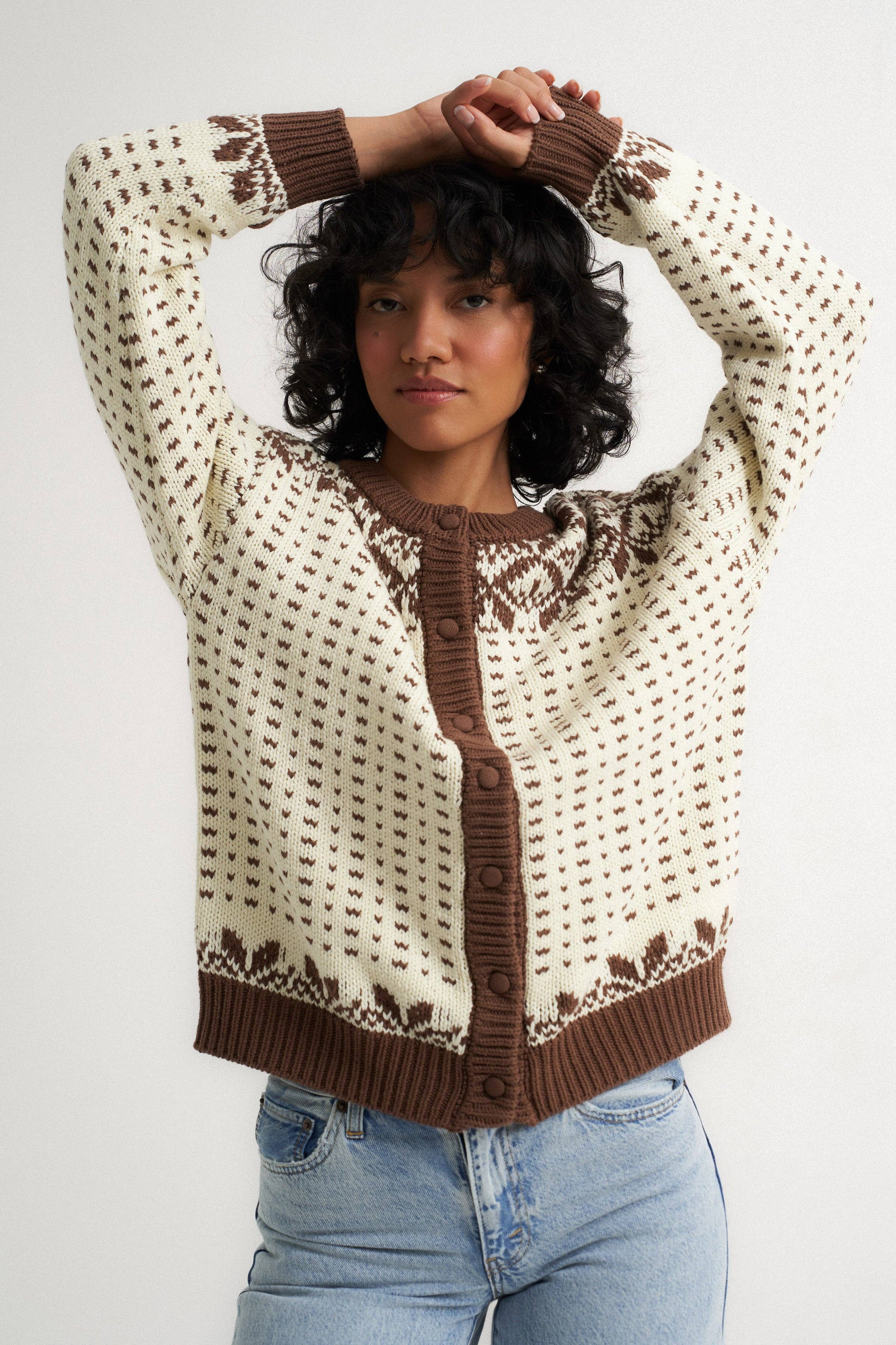 Callahan Knitwear - Wholesale Knit Sweater - Women's - Oversized Maeve Cardigan - Toffee5