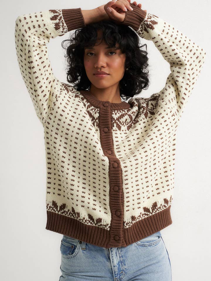 Callahan Knitwear - Wholesale Knit Sweater - Women's - Oversized Maeve Cardigan - Toffee5