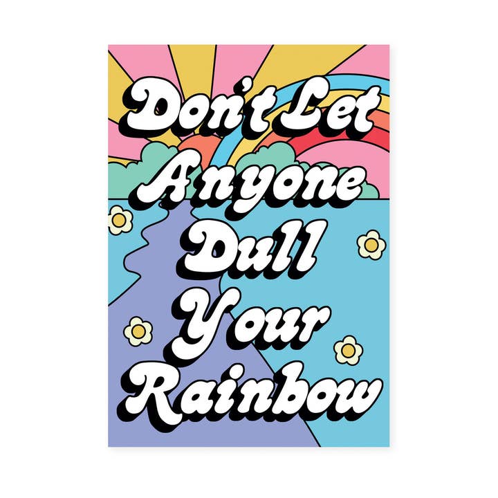 Rainbow by The Violet Eclectic Postcard for wholesale by East End Prints - Greetings Cards & Postcards