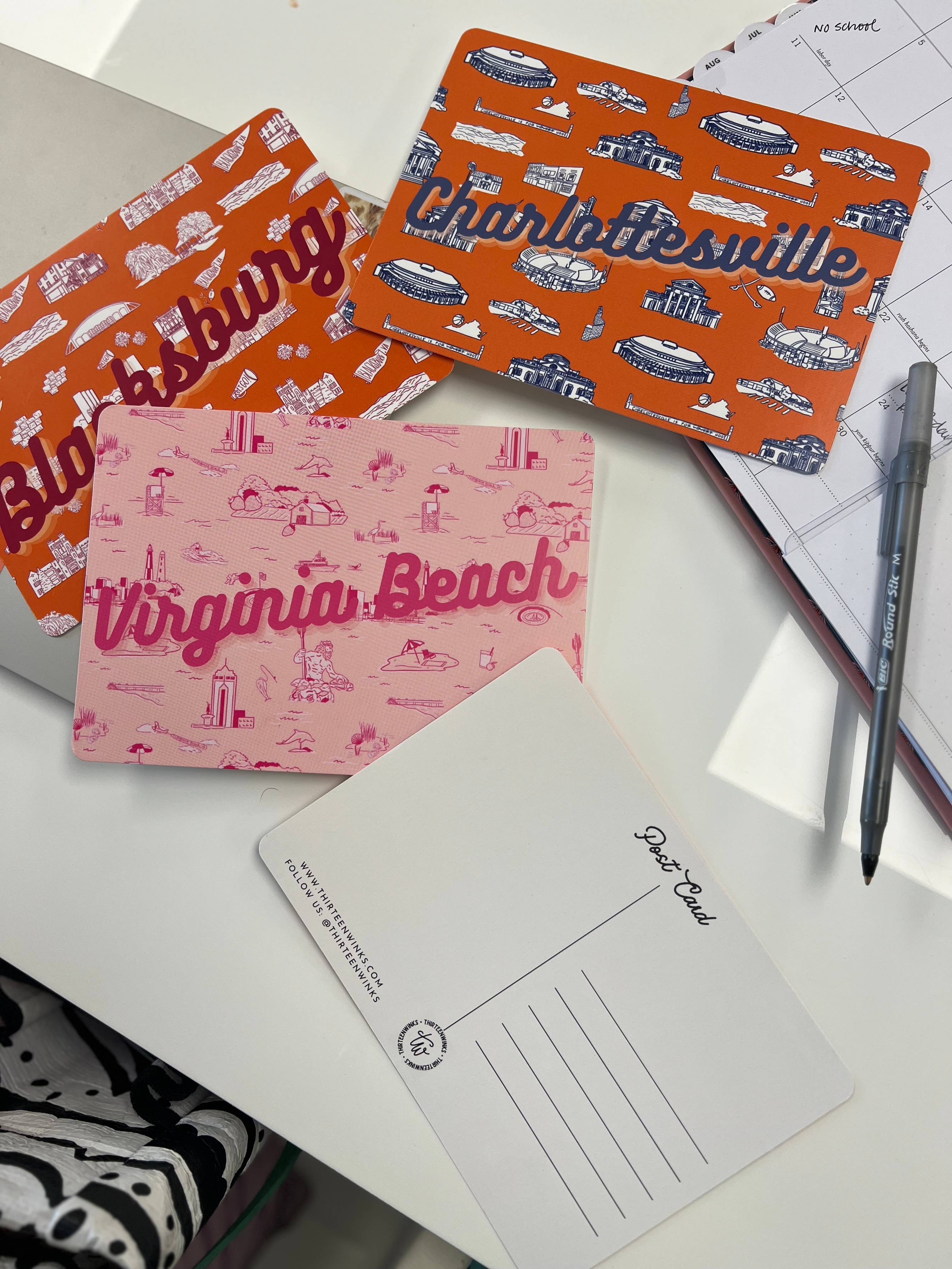 Thirteenwinks – Postal por atacado – Greenville, NC Carolina do Norte - Postal EC Skyline1