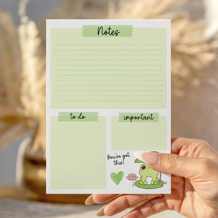 Hai questo Blocco Note Froggy A5 per la vendita all'ingrosso da parte di Peachi Lane