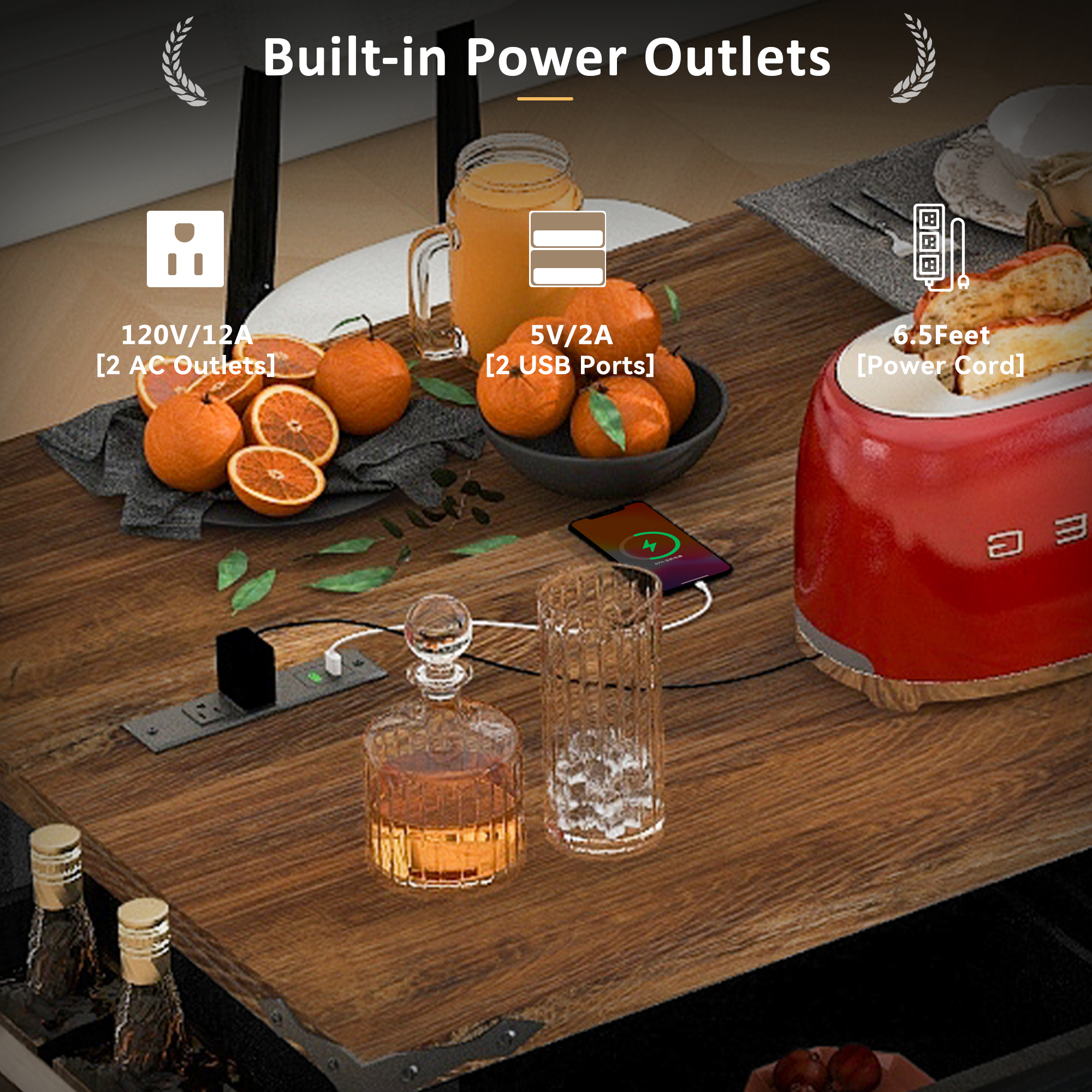 Orange County Decor - Wholesale Kitchen Storage/Organizer - K&K 53.7" Farmhouse Kitchen Island With Power Outlet, 2 Sliding Barn Door Kitchen Storage Island With Drop Leaf, Spice Rack Rolling Kitchen Cart On Wheels, For Home, Kitchen And Dining Room, Black20