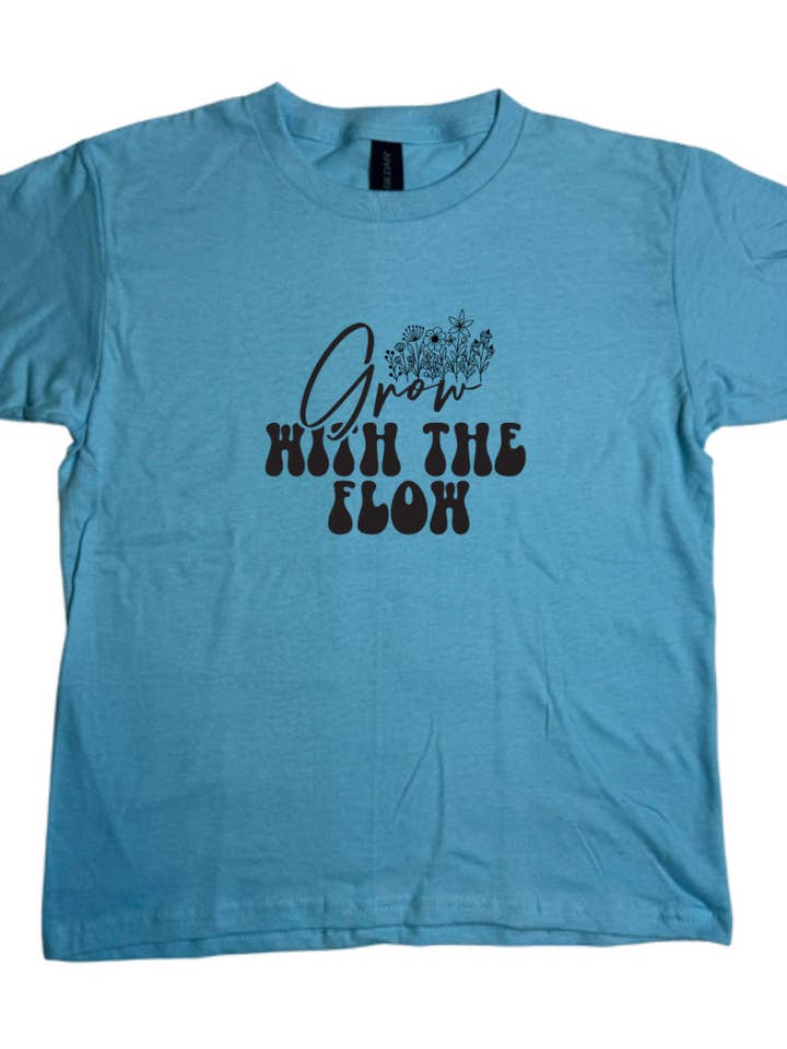 Grow With The Flow Youth Gildan Tee for wholesale by NyteSky Apparel