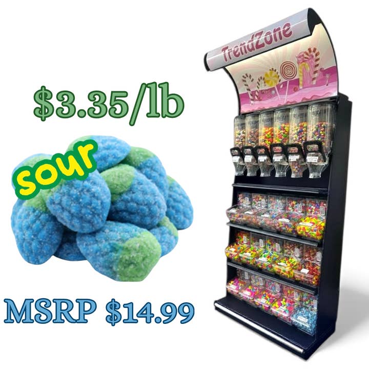 Bulk Candy Gummies – Sour Wild Raspberries for wholesale by Trend Zone