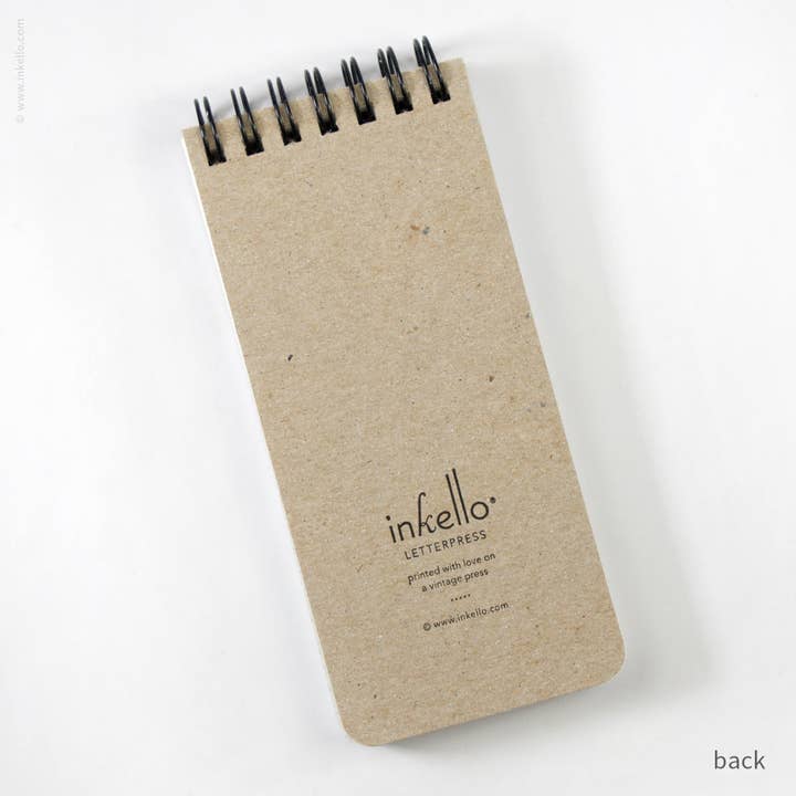 Inkello Letterpress - Wholesale Notepad - Small Spiral Notepad With Hypotrochoid (#507)4