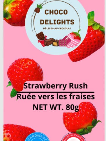 Strawberry Rush - White Chocolate for wholesale by Choco Delights