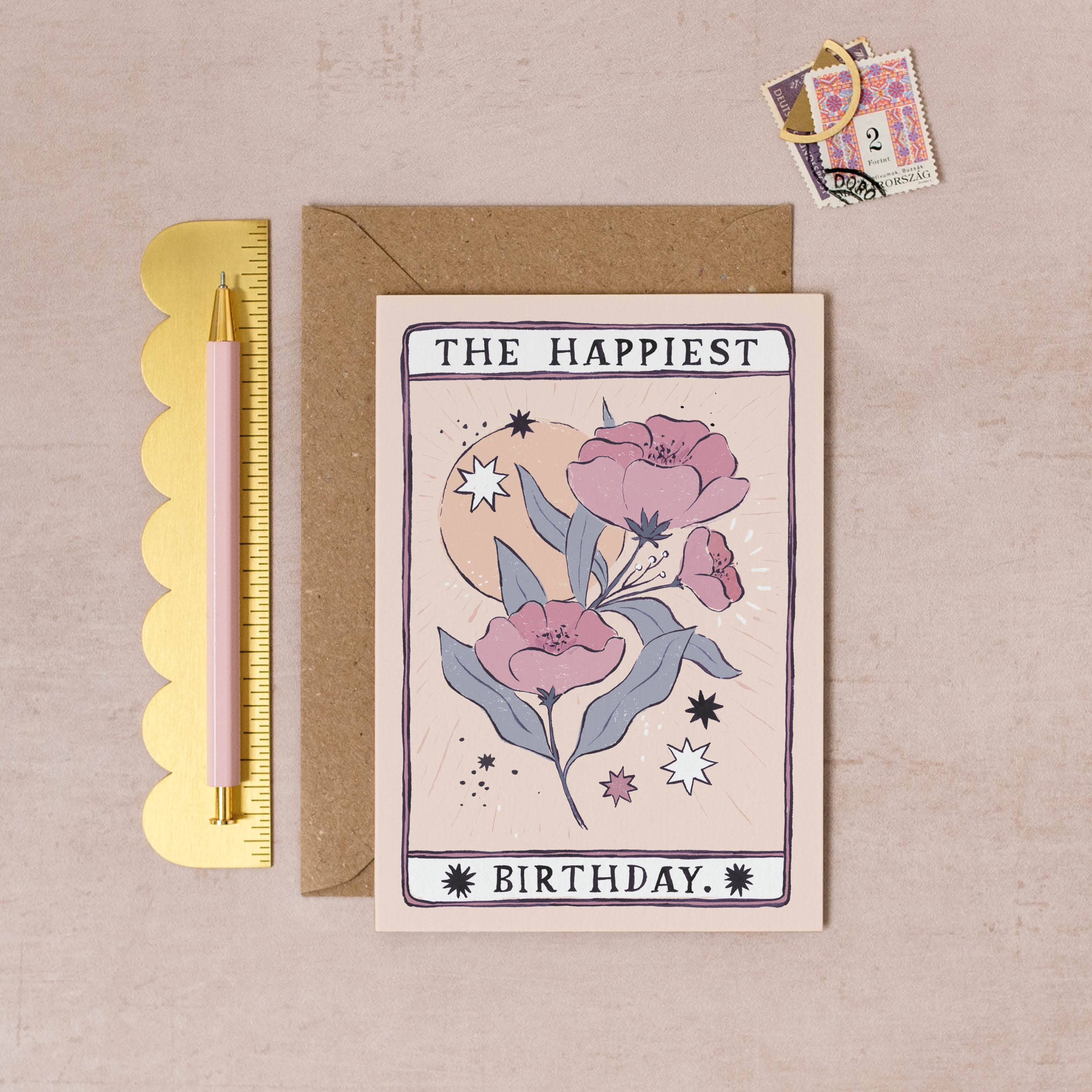 Sister Paper Co. - Wholesale Birthday Card - Tarot Flower Birthday Card | Tarot Card | Floral Cards3