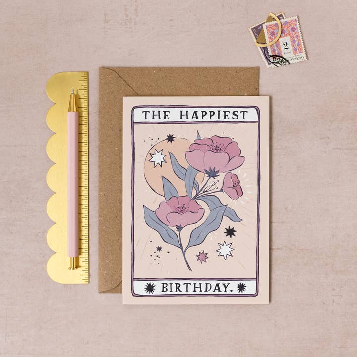Sister Paper Co. - Wholesale Birthday Card - Tarot Flower Birthday Card | Tarot Card | Floral Cards3