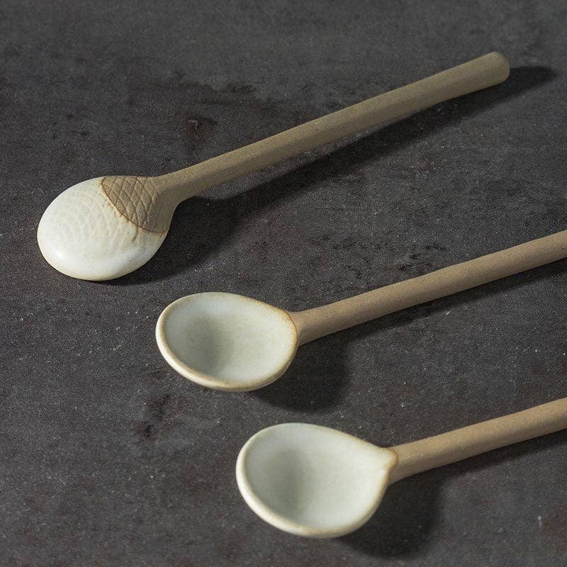 Gohobi （We cover U.S. import duties） - Wholesale Table spoon (cutlery) - Gohobi Handmade Ceramic Tea Spoon3