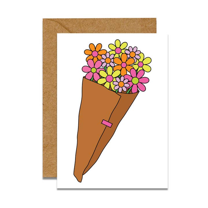 Bloemenboeket Minikaart | Bloemist Insteekkaart voor wholesale door No Yeah For Sure