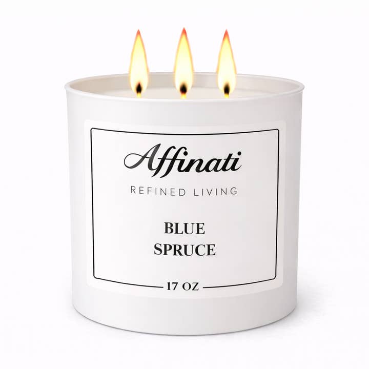 3-Wick Blue Spruce Candle for wholesale by Affinati