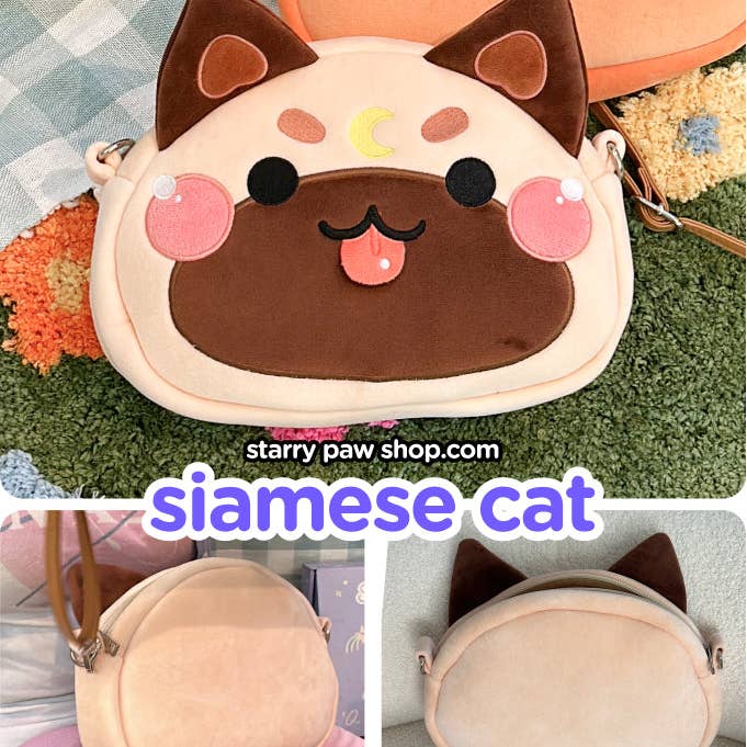 Starry Paw Shop - Wholesale Crossbody Bag - Unisex - Moon Cat Crossbody Bags with leather strap7