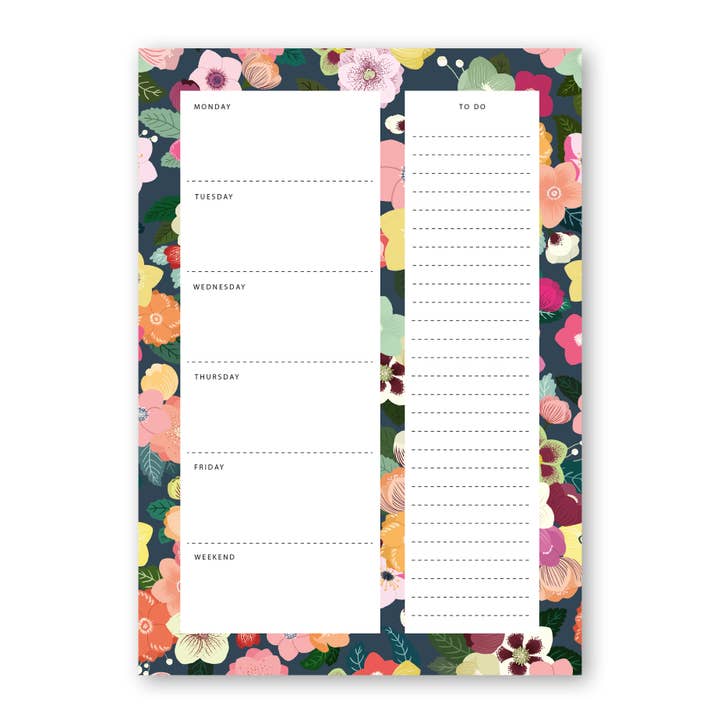 Bloco de Notas A5 com Planejador Semanal, de Cardápio e Familiar por atacado de Emadam - Art & Design