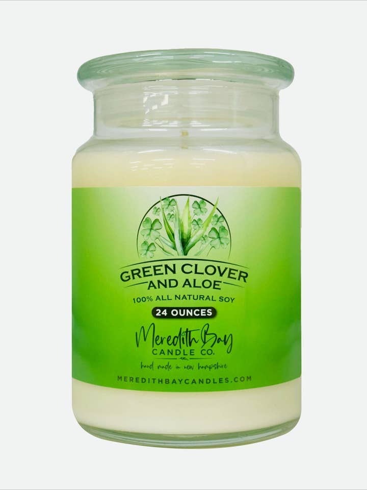 Trèfle vert et aloès pour la vente par Meredith Bay Candle Co