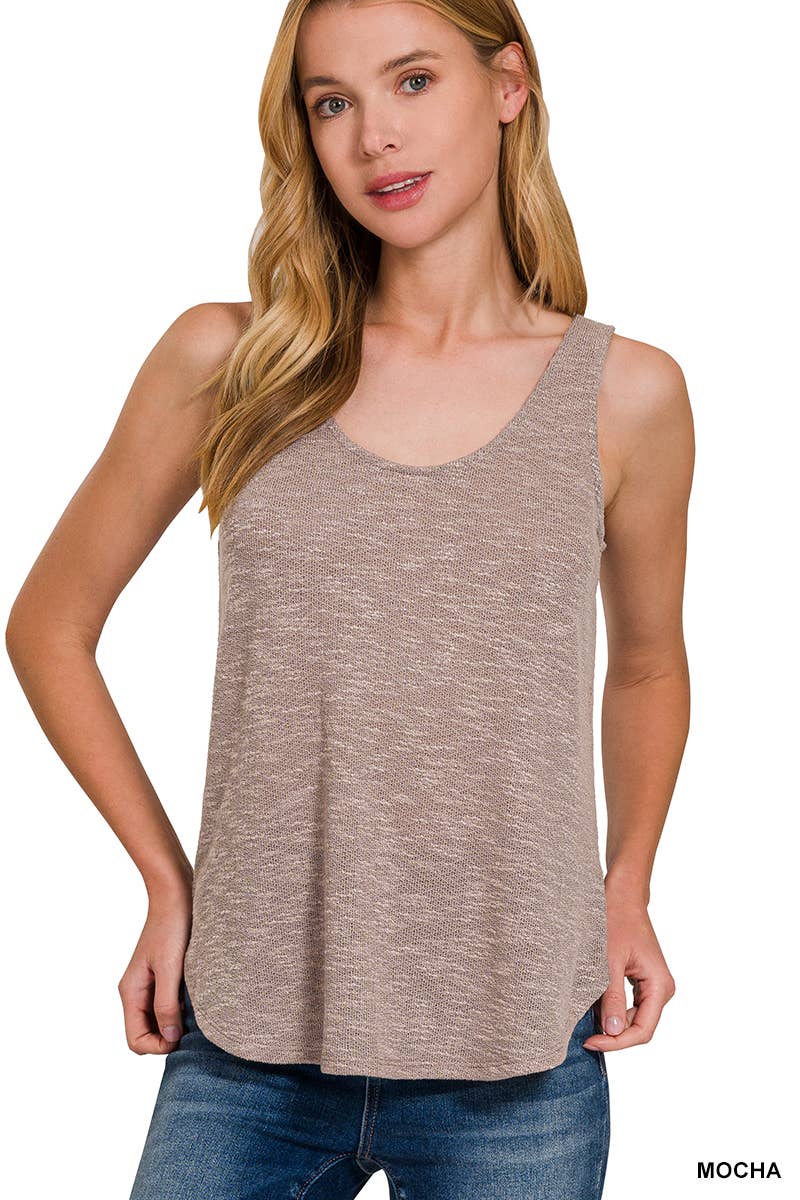 42POPS - Wholesale Tank Top - Women's - ,..SI-26300 Sleeveless Double Scoop Neck Tank Top7