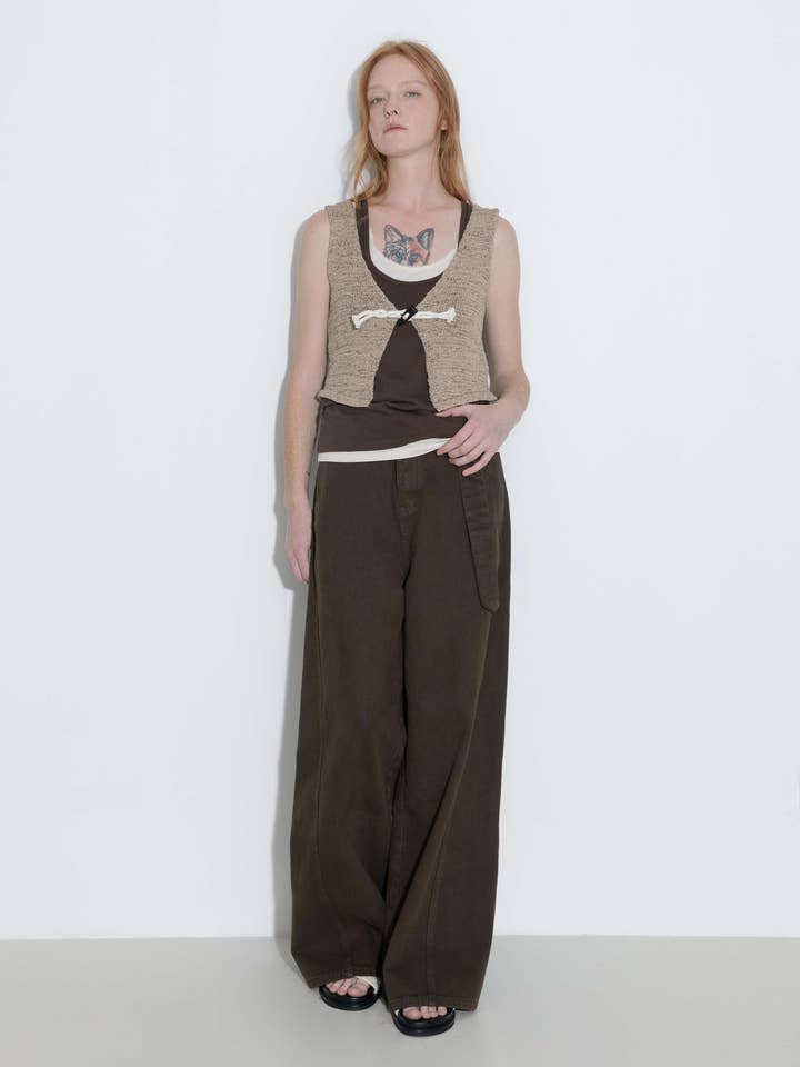 Straight Wide Leg Denim Jeans for wholesale by CUBIC