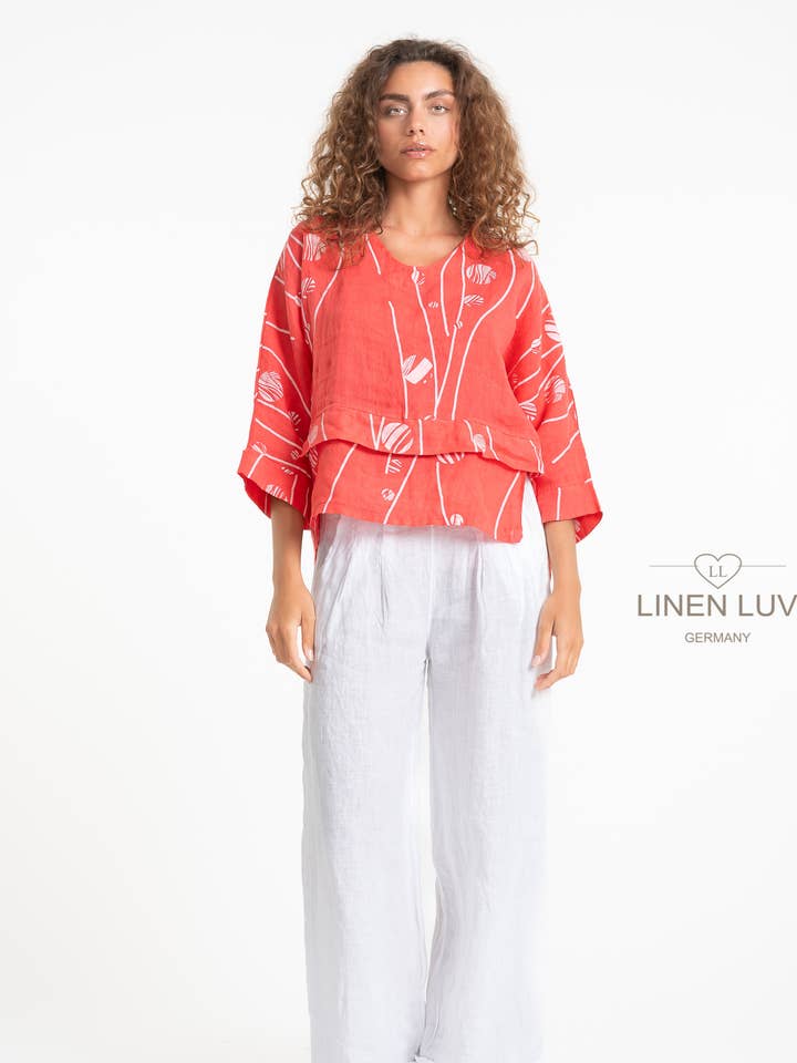 SS25 - Fransk Linneblus Linen Luv (TP1552P-116) för wholesale av LINEN LUV