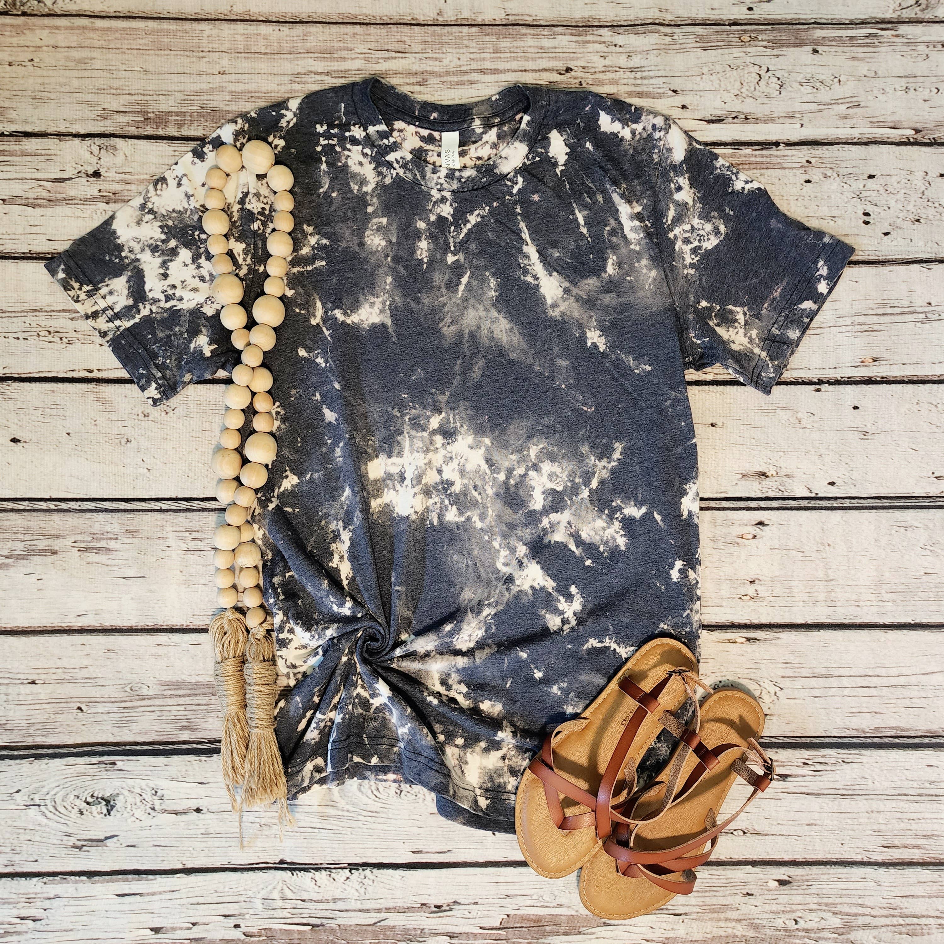 Shirts & Giggles - Wholesale T-Shirt - Women's - Bella+Canvas® Blank Scrunch Bleached T-Shirt, Unisex Tee8