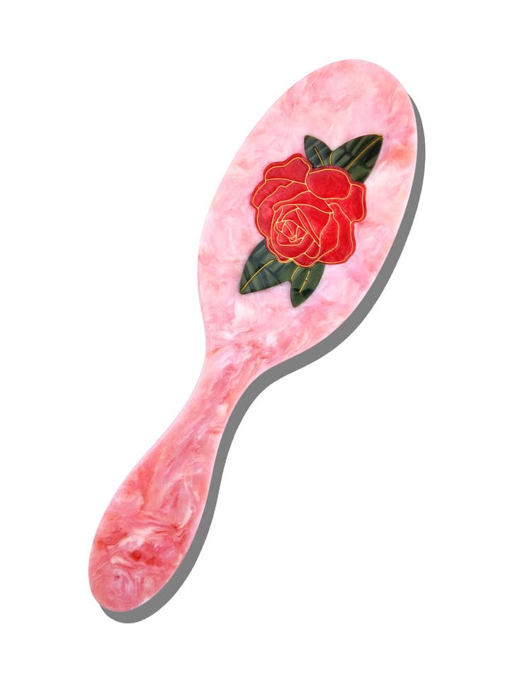 Spazzola per Capelli Giornata Straordinaria Rosa Vintage Dipinta a Mano per la vendita all'ingrosso da parte di Solar Eclipse