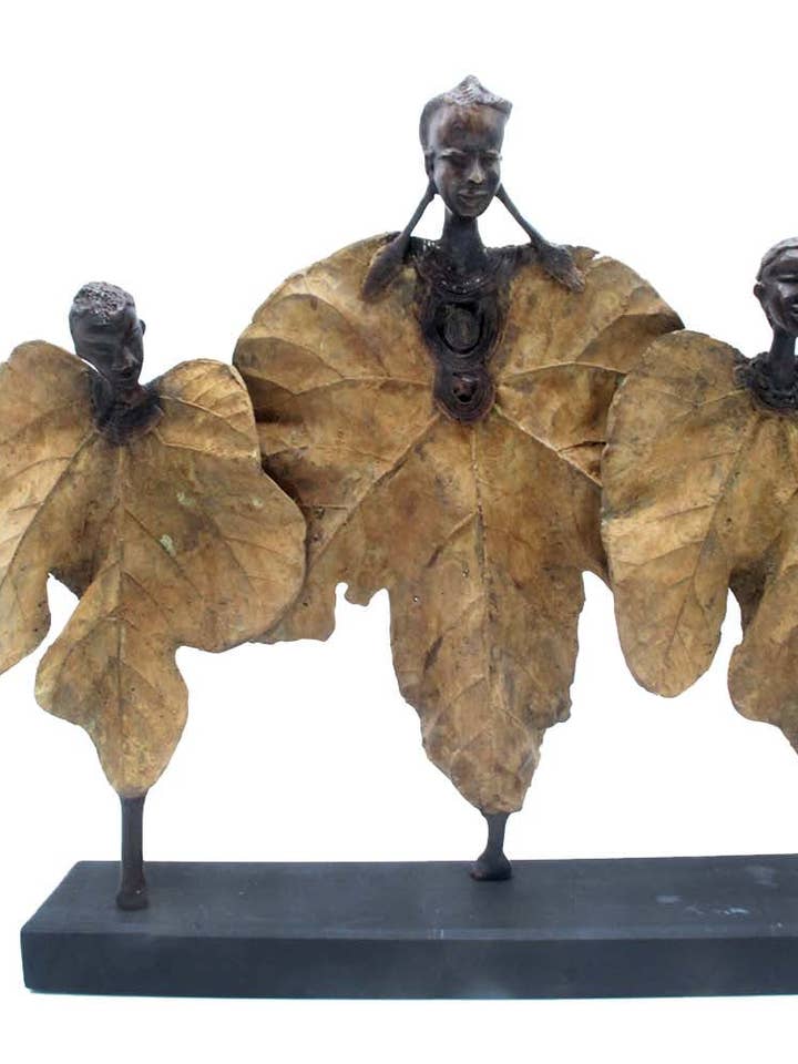 Bronzo Foglia tripla 45 cm marrone n°2 per la vendita all'ingrosso da parte di Lafi Bala