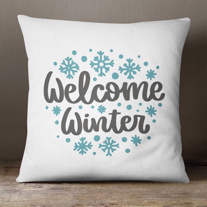 Welcome Winter<br>18x18 Pillow Cover for wholesale by Lofty Living