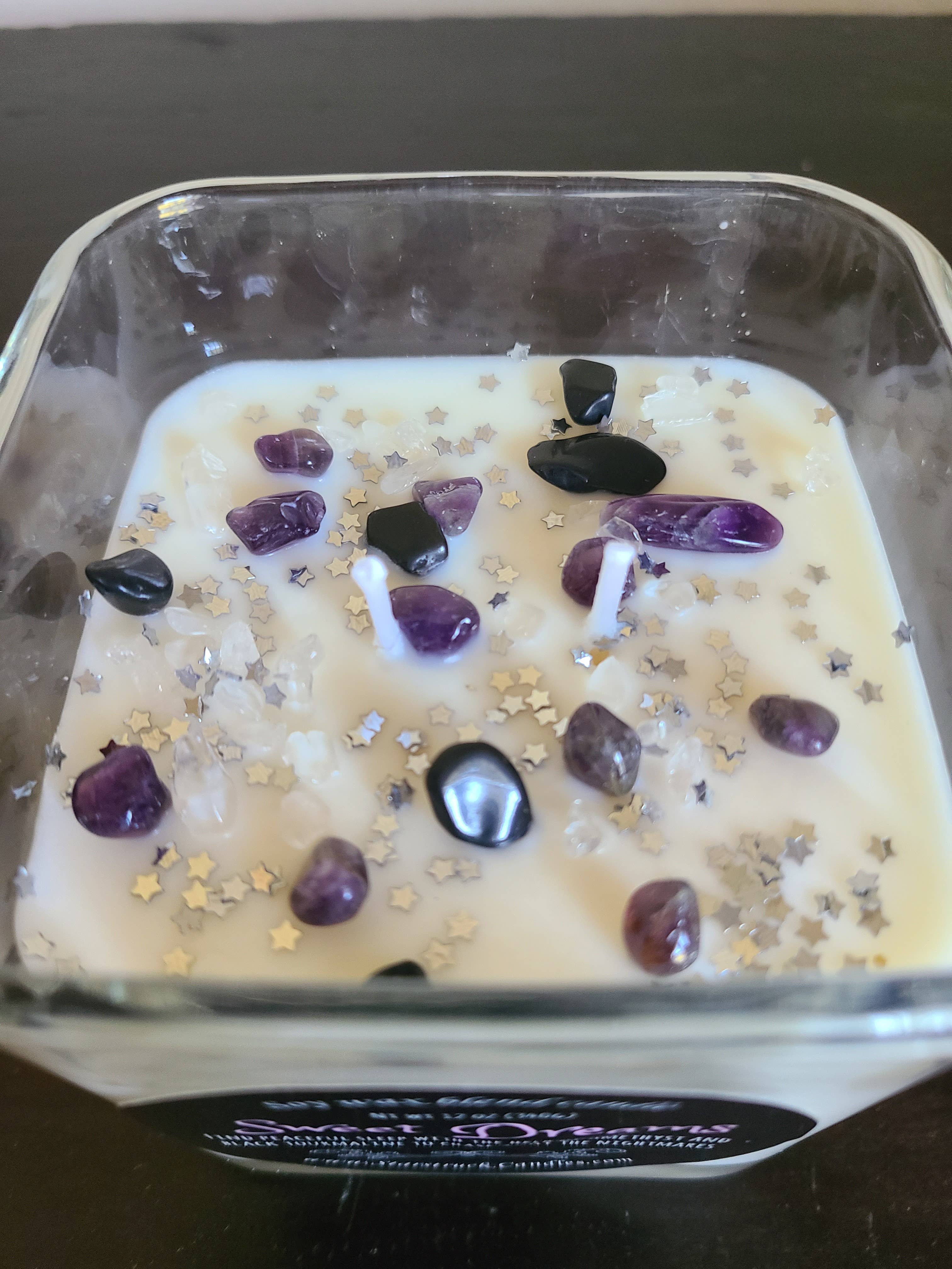 Starstruck Candles - Wholesale Jar/Filled Candle - Sweet Dreams Crystal intention candle1