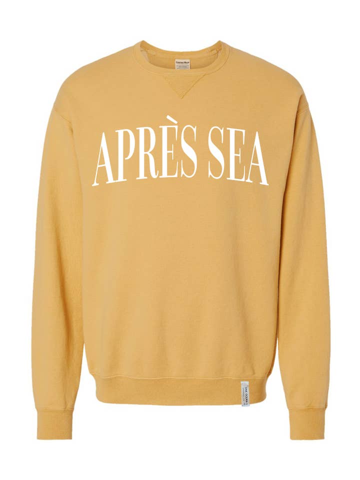 One Ocean Apparel Co.. - Wholesale Graphic Sweatshirt - Unisex - APRES SEA Crewneck - CUSTOM COLORS