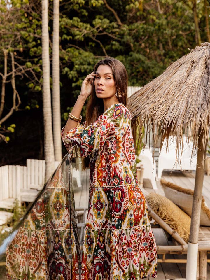 I AM PYLGRYM - Wholesale Dress – Women's - Miska Dress - Moon Beam Ikat4