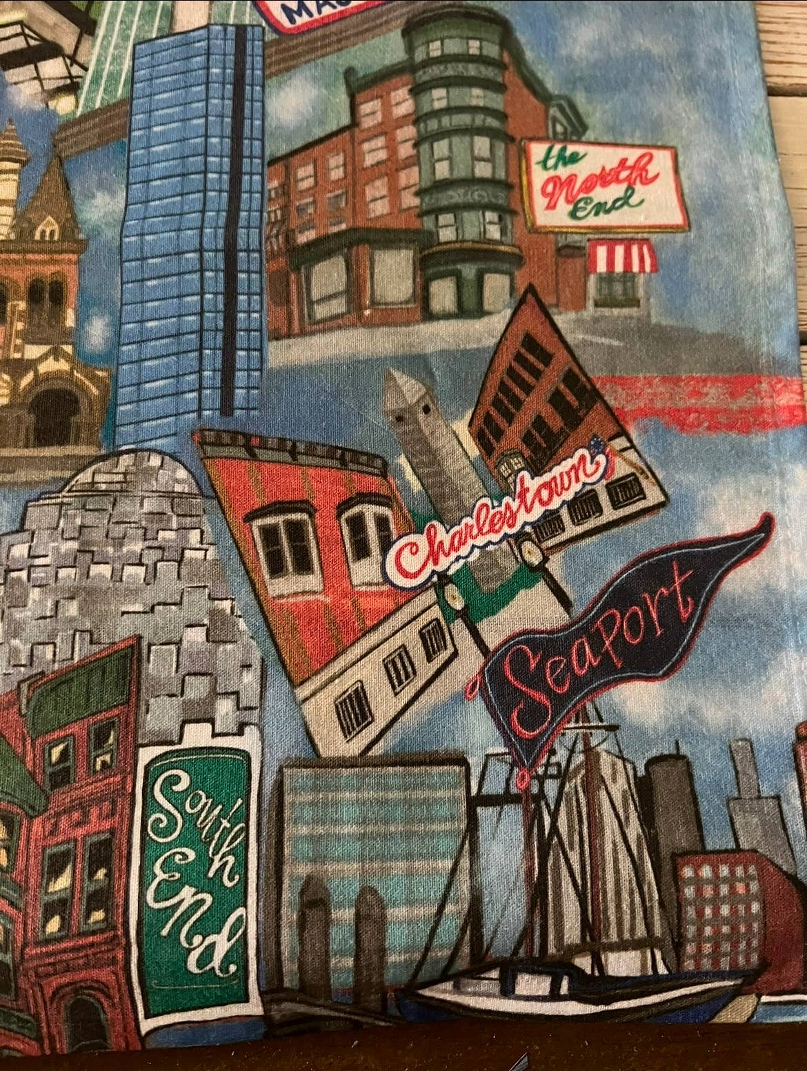 Domesticadence - Wholesale Tea Towel - Hand-Drawn Boston, MA Sites Dish / Tea Towels 4