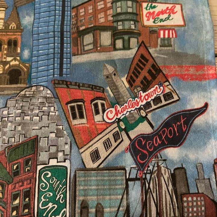 Domesticadence - Wholesale Tea Towel - Hand-Drawn Boston, MA Sites Dish / Tea Towels 4