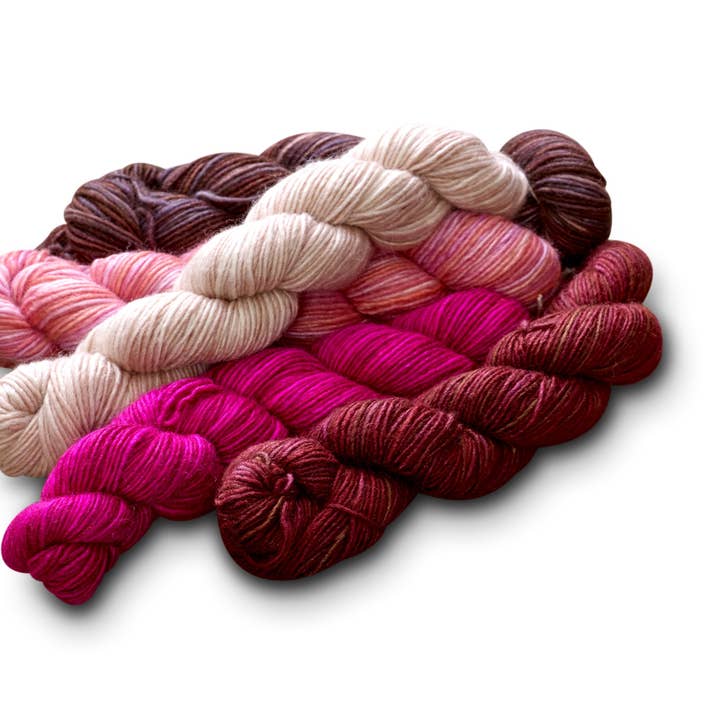 Rooster Yarns - Venta al por mayor Hilos - Set de mini madejas de hilo de tejido Fino de Manos del Uruguay1