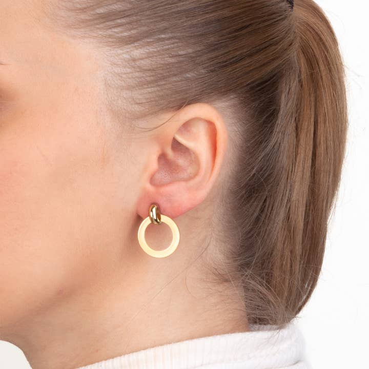 Shebiju - Wholesale Hoop Earrings - GKE2208040 Steel Earring1