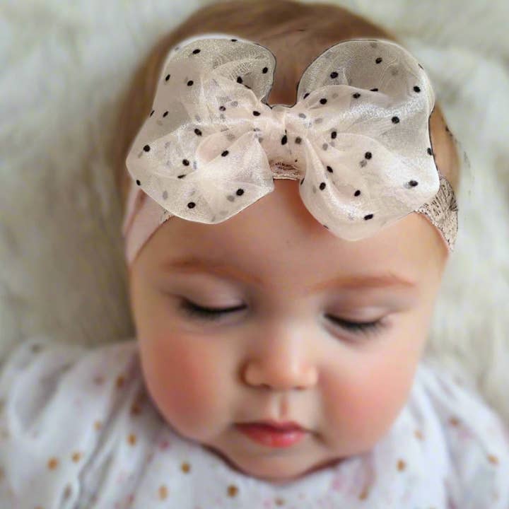 Accessoires mit Schleife und Tupfen für Mädchen, Kopfbedeckung für den Großhandel von KiddieKickz