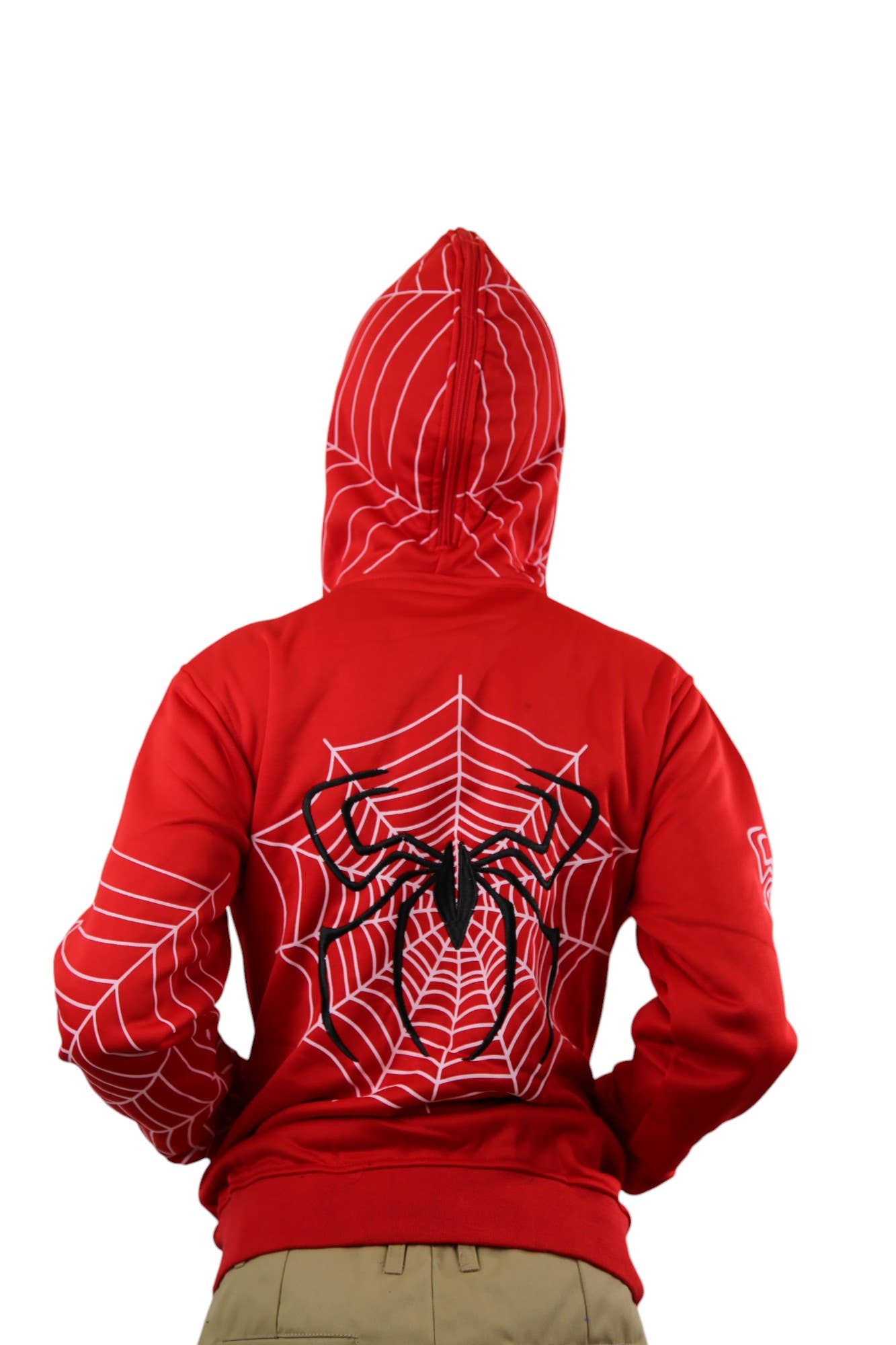 Lime Tree Clothing Inc. – Großhandel Hoodie – Kinder – Spider Hero Hoodie mit Reißverschluss für Kinder — lustiges Design mit Maskenkapuze5
