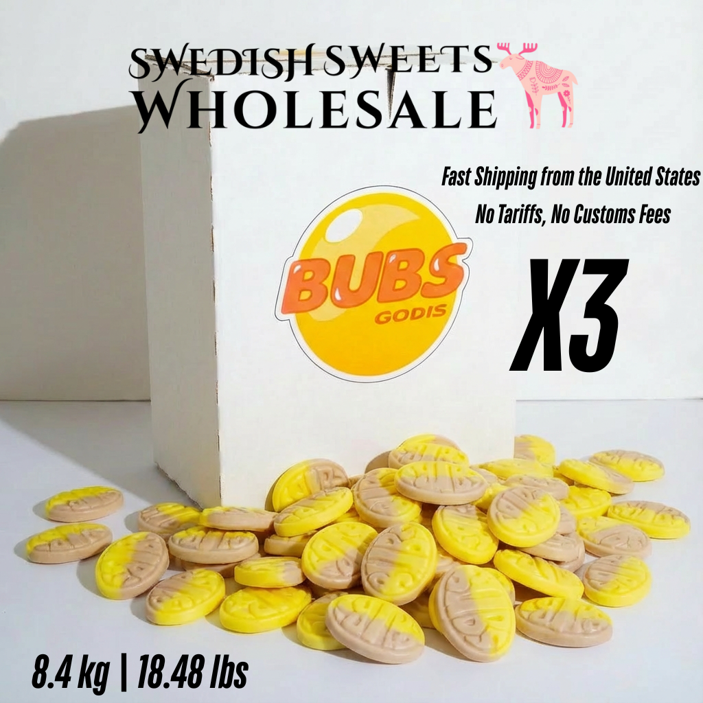 Swedish Sweets Wholesale LLC - Swedish Candy - Wholesale Gummy - Swedish Candy - Banana Bubs 6,17 lbs 2