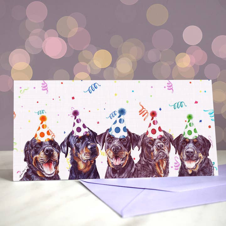 Cartão de felicitações Rott the Casbah - Rottweilers por atacado de Amber Marie Studio