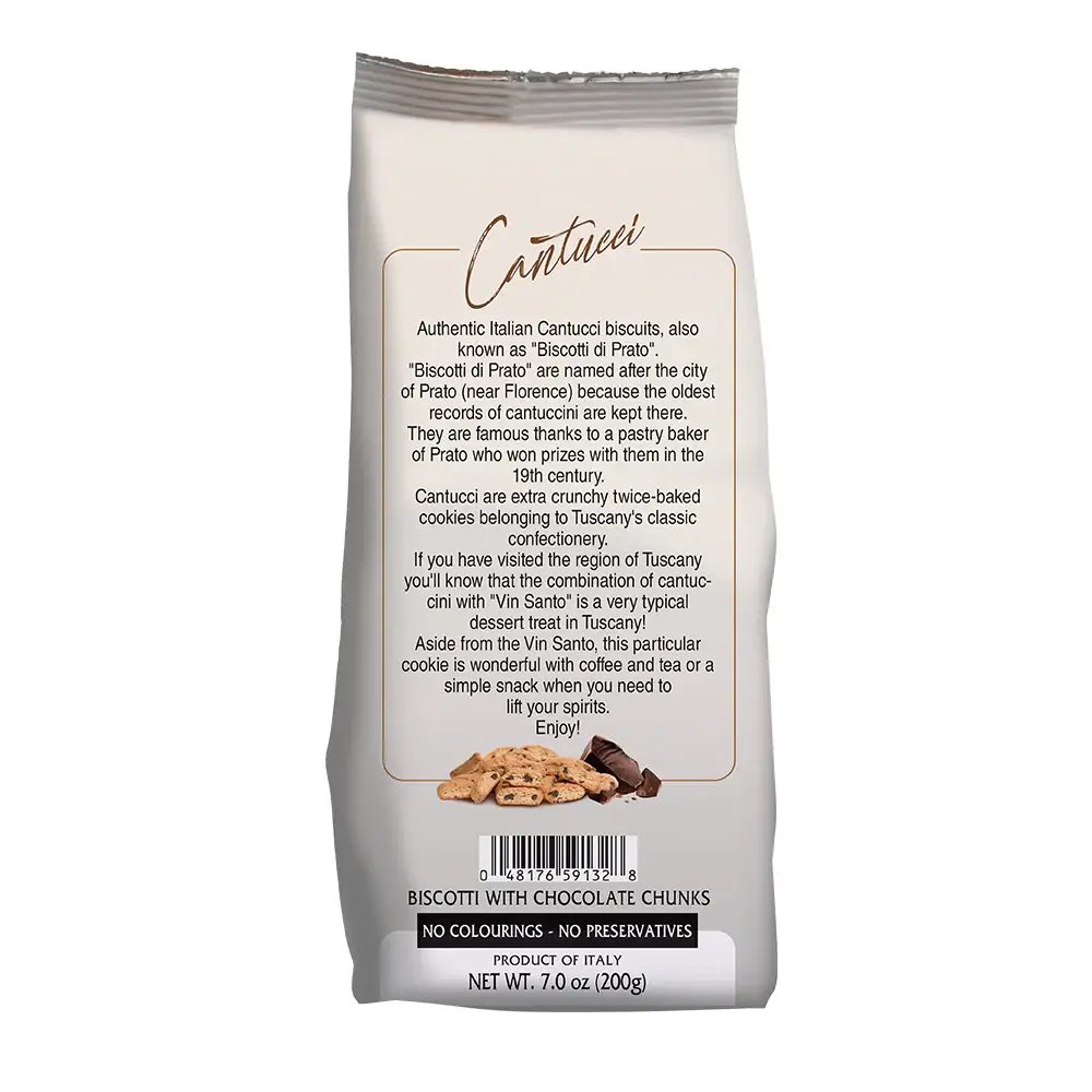 Fine Italian Food - Wholesale Cookie - Mantova Cantucci with Chocolate Chunks, 7 0z.1