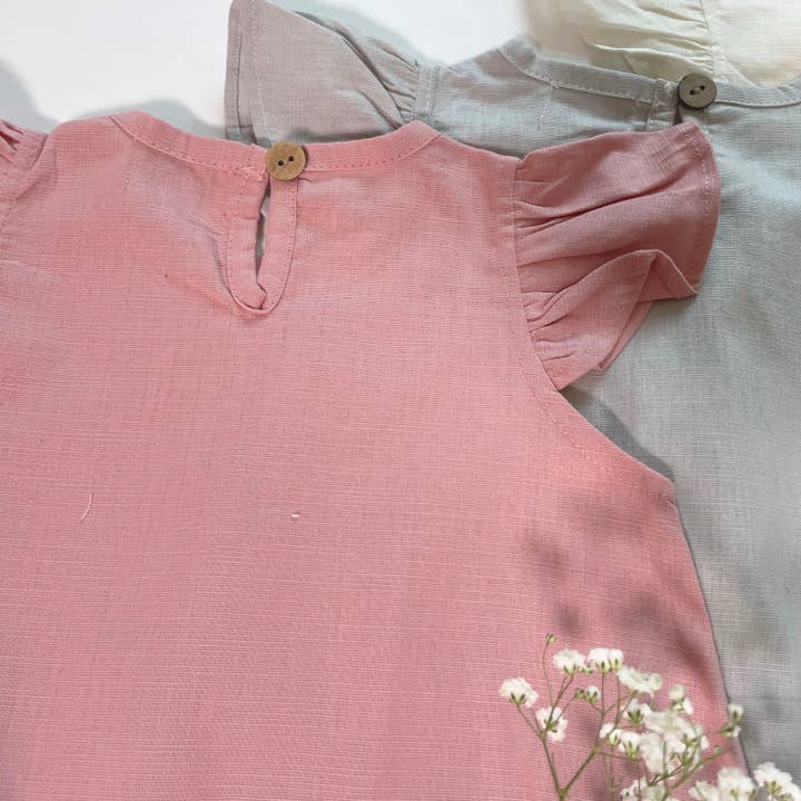 La Fillette Accessories - Wholesale Bodysuit (Non-Footed) - Baby - Wingarm bodysuit in dusky pink4