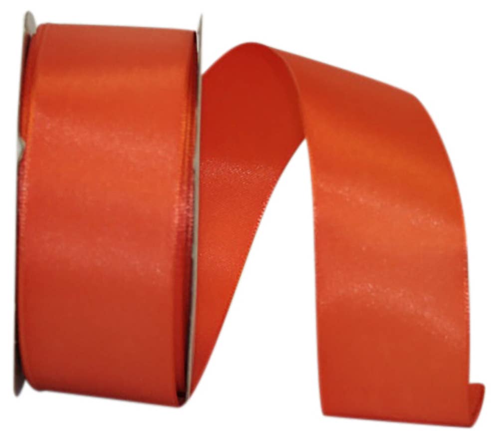 RELIANT RIBBON - Wholesale Ribbon - Gift Wrapping - Rhapsody Taffeta 2 Wired Edge, Orange, 1-1/2 In, 25 Yards0